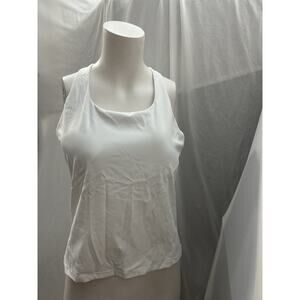 White Stretch Cami Tank Top Sz L